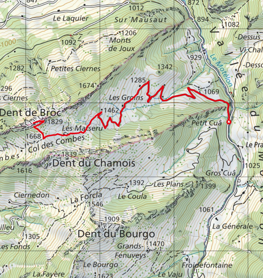 Dent de Broc itinéraire